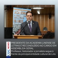 PRESIDENTE DA ACADEMIA LINENSE DE LETRAS É RECONDUZIDO AO CARGO EM ASSEMBLEIA GERAL